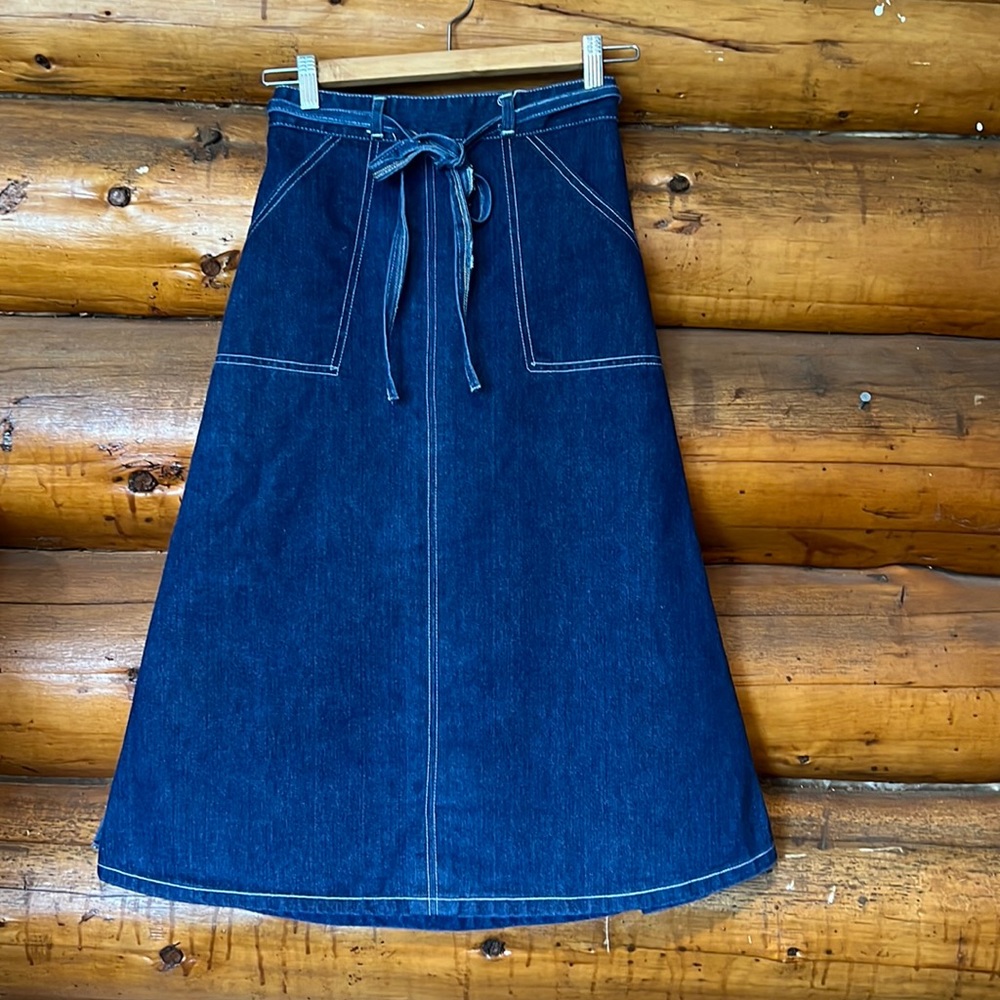 Vintage 70’s Denim wrap skirt